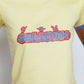 'SELECTAH' ringer tee in Pale Yellow