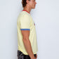 'SELECTAH' ringer tee in Pale Yellow