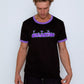'SELECTAH' ringer tee in Black & Purple