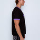 'SELECTAH' ringer tee in Black & Purple